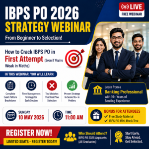 IBPS PO 2026 Strategy Webinar 10 May, 2026 11:00 AM